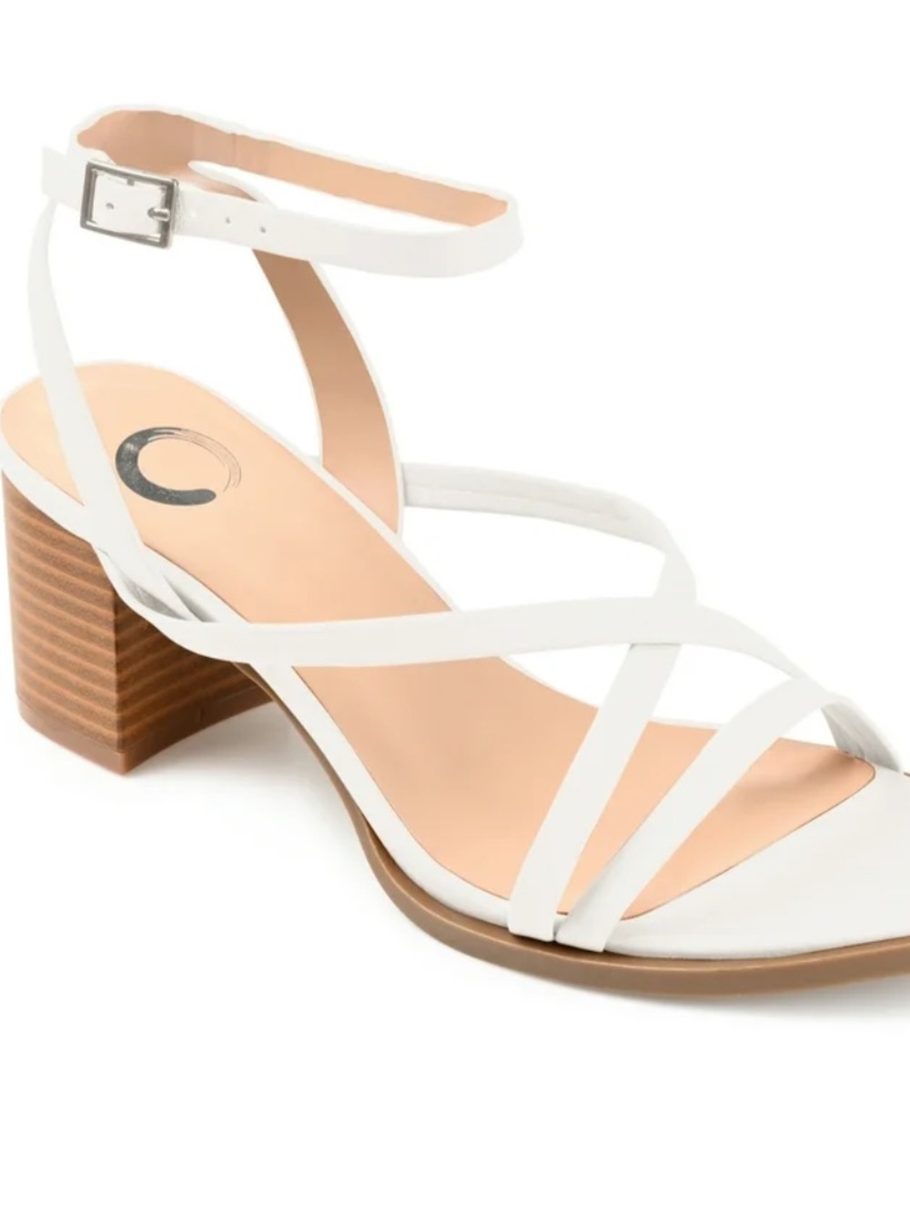 Journee Collection Anikah Womens Round Open Toe Stacked Heel Pumps